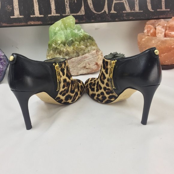 Michael Kors Fur Leather Heel Boot Zip print two - Picture 11 of 12